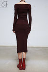 Marc Le Bihan Stretch Bandeau Dress or Skirt Collection MLB-25901-AUBERGINE Short Skirt 25900 25901